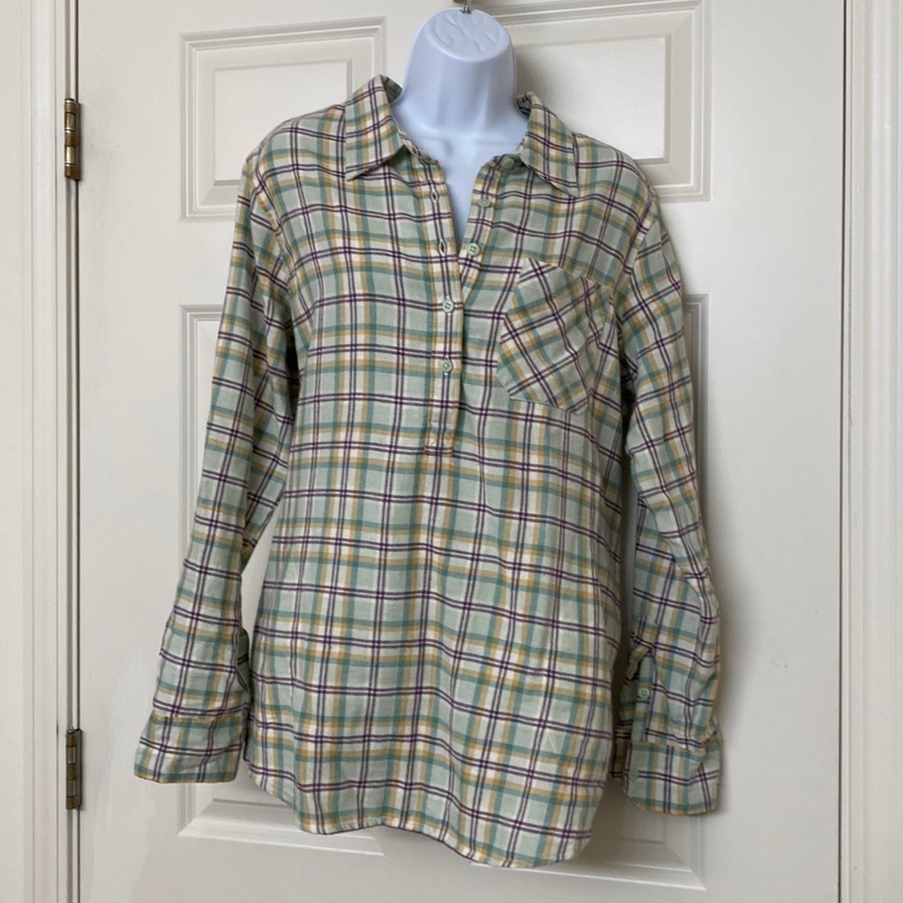 Ascend Plaid Flannel Shirt w Pockets